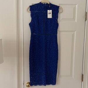 Nordstrom Blue Lace Dress, never worn, 4 XS
